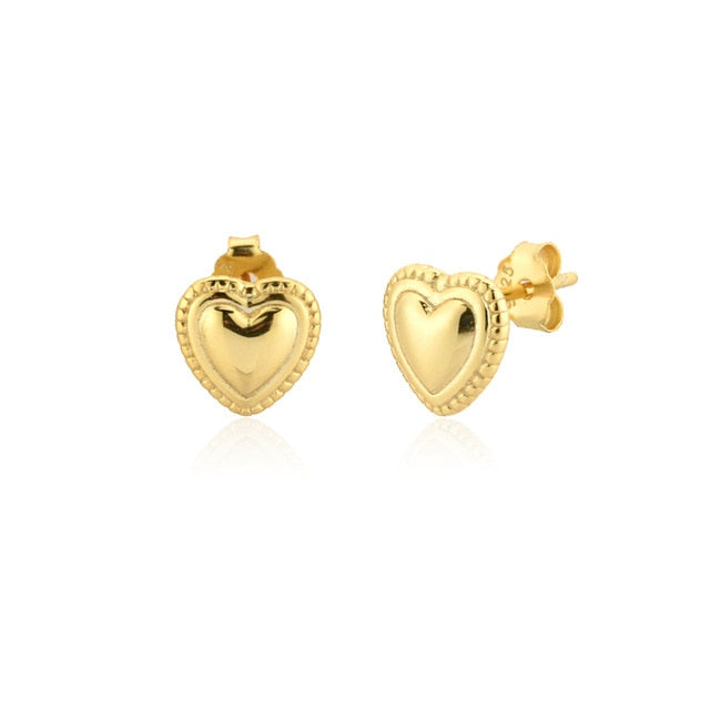 Orecchini a cuore in oro