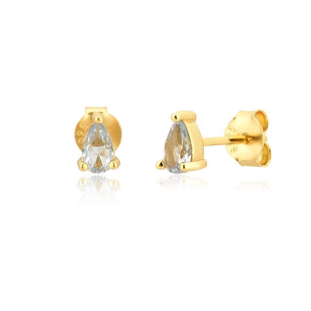Orecchini Light Blue Goccia Oro