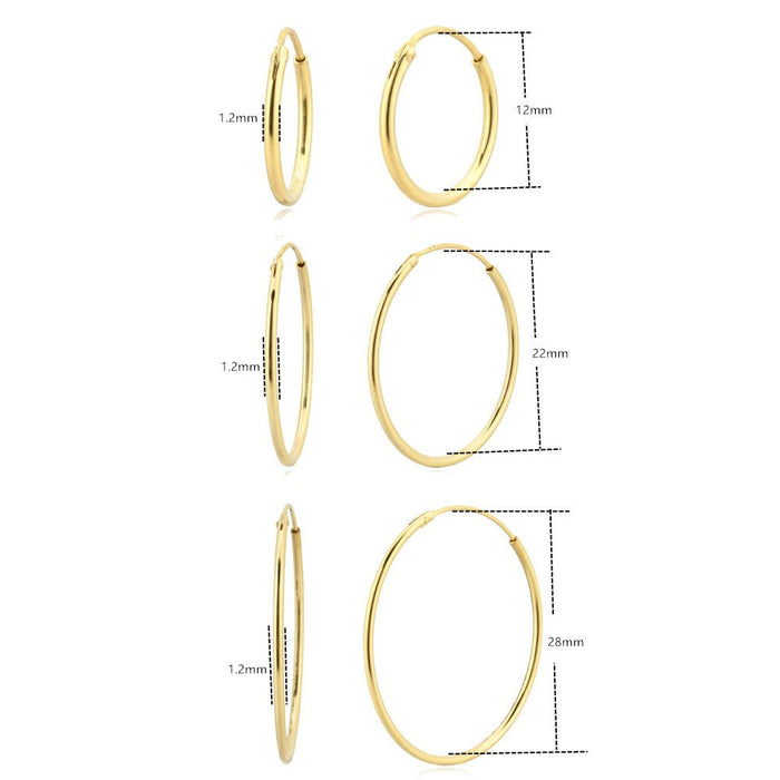 Basic Gold Hoops 