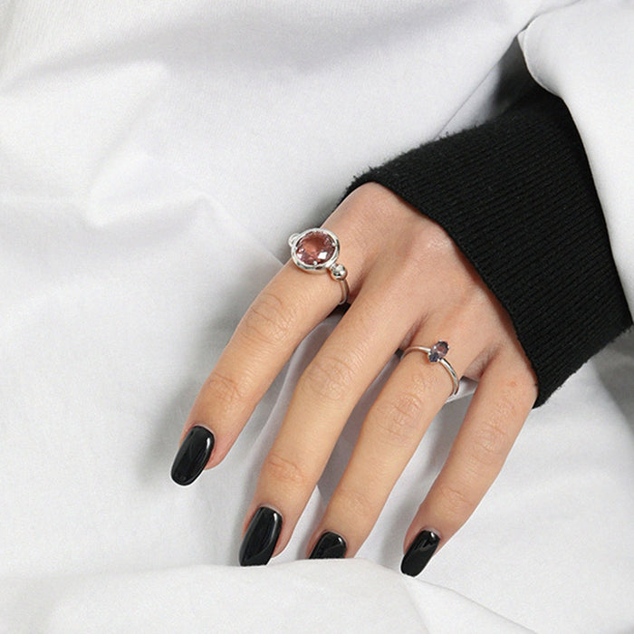 Anello Deyn Wine Argento