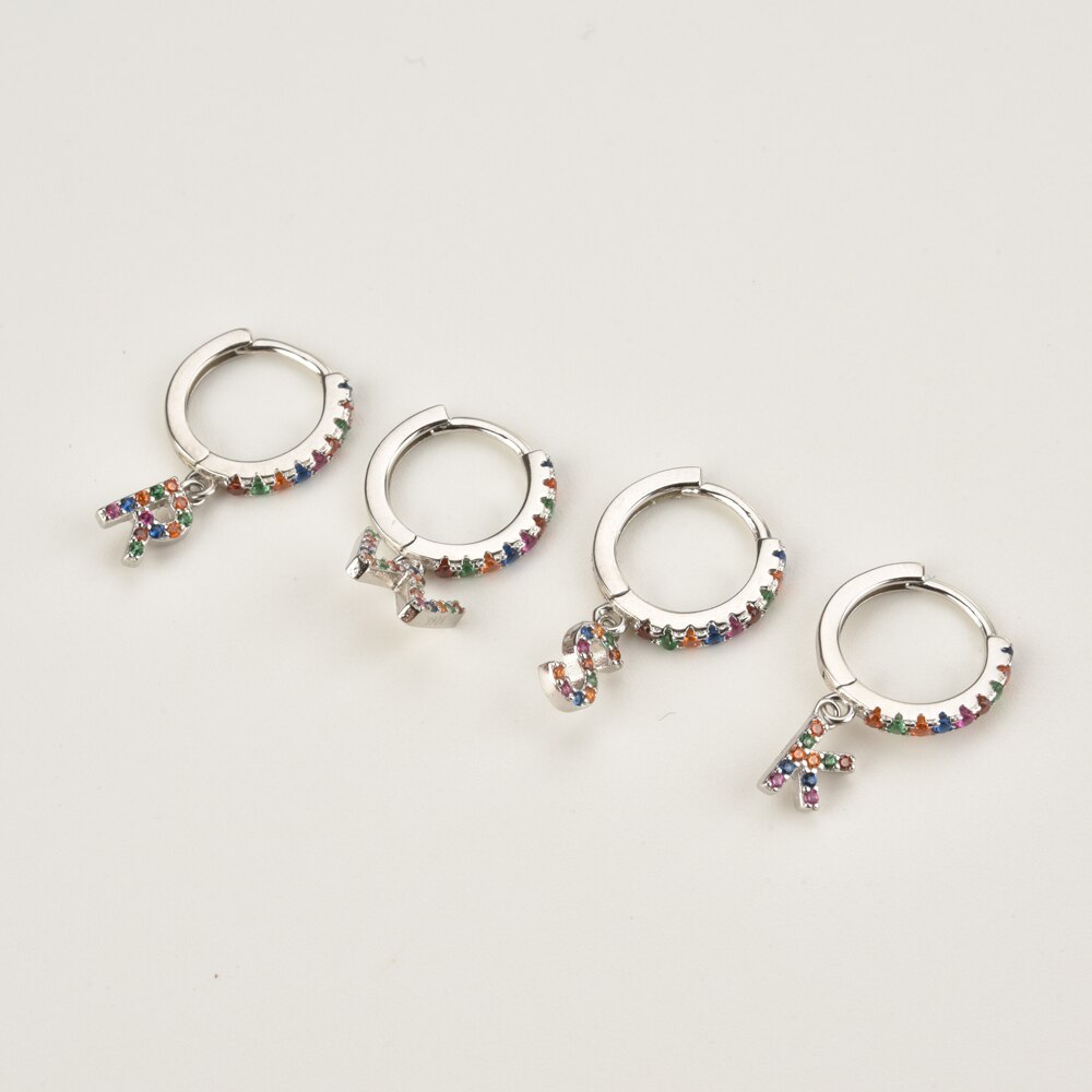 Orecchini Colorful Iniziale Argento