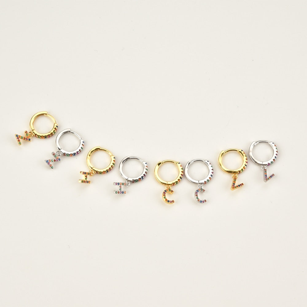 Orecchini Colorful Iniziale Argento