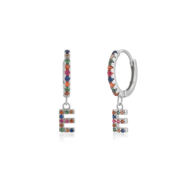 Orecchini Colorful Iniziale Argento