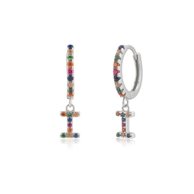Orecchini Colorful Iniziale Argento