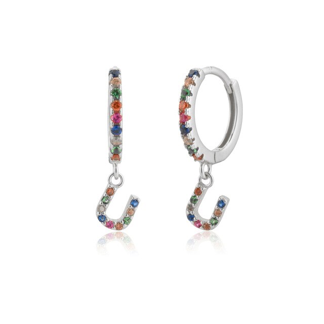 Orecchini Colorful Iniziale Argento