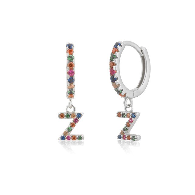 Orecchini Colorful Iniziale Argento
