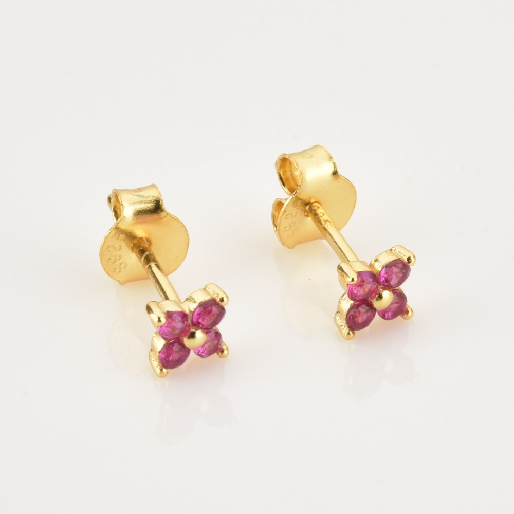 Pendientes White Flower Oro