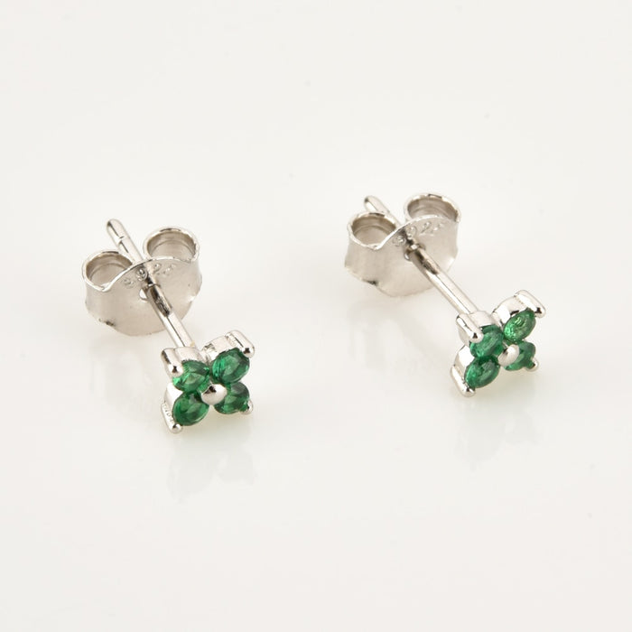 Orecchini Black Flower Argento