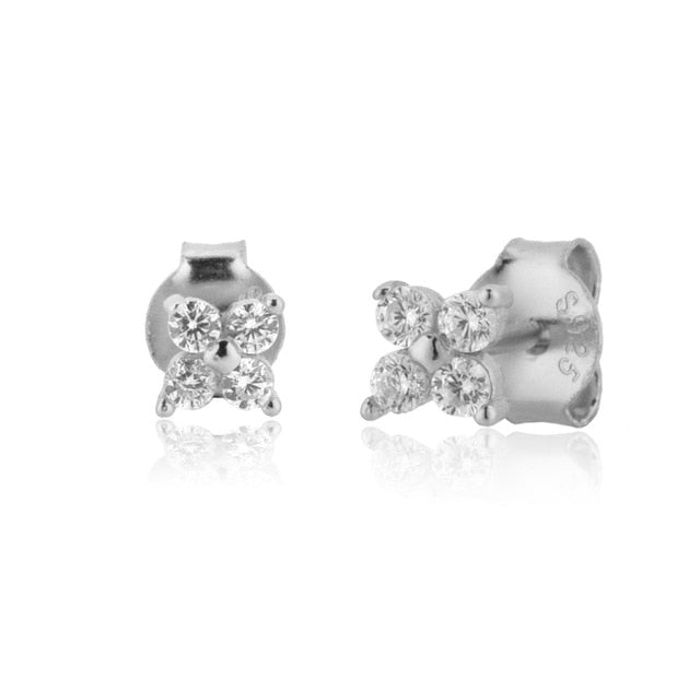 Orecchini White Flower Argento