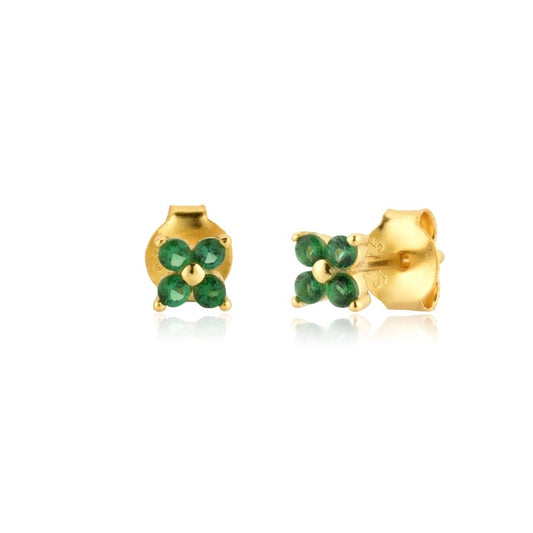 Orecchini Green Flower Oro