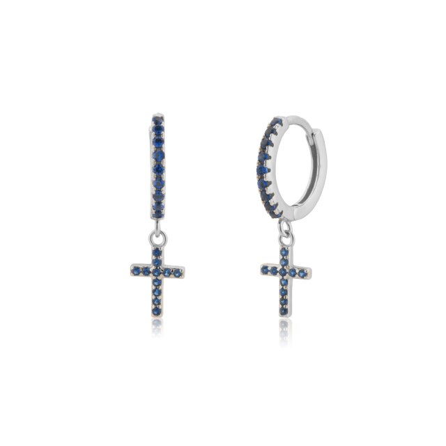 Orecchini Blue Cruz Argento