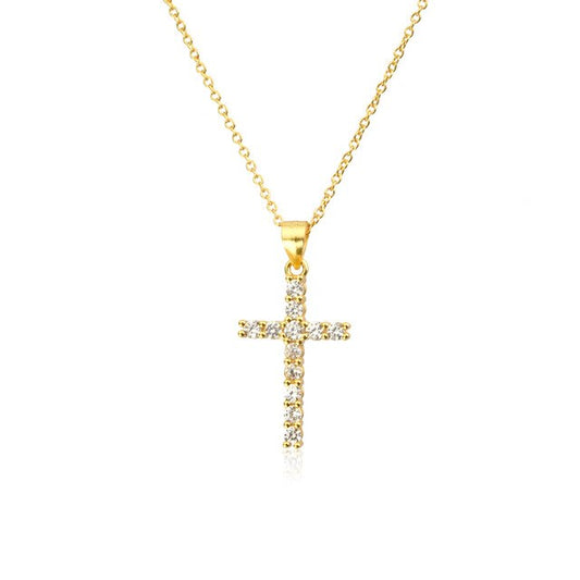 Collana grande croce bianca