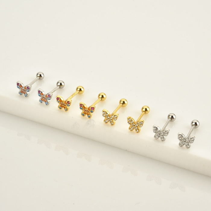 Orecchini Colorful Mini Butterfly Oro