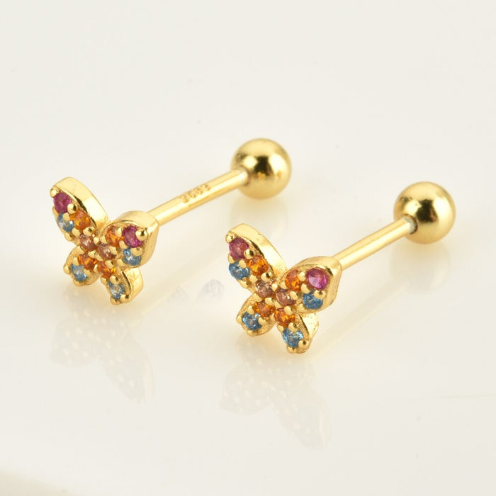 Orecchini Colorful Mini Butterfly Oro