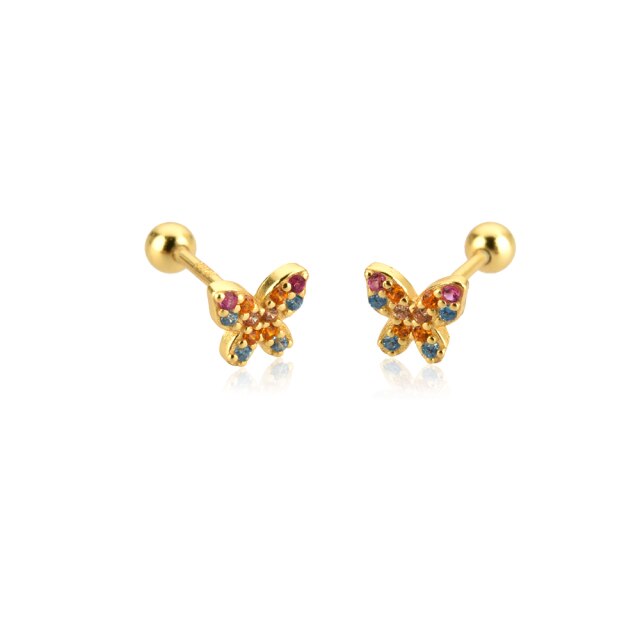 Orecchini Colorful Mini Butterfly Oro