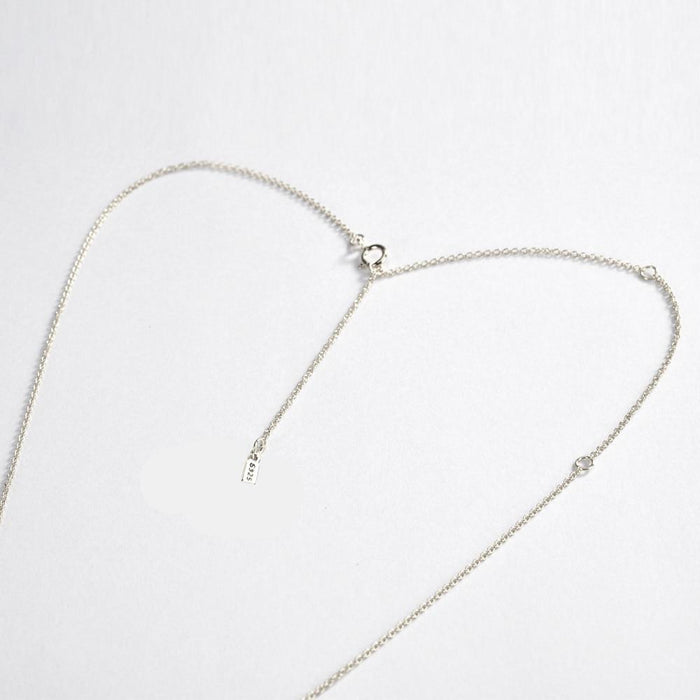 Silver Initial Shiny Necklace 