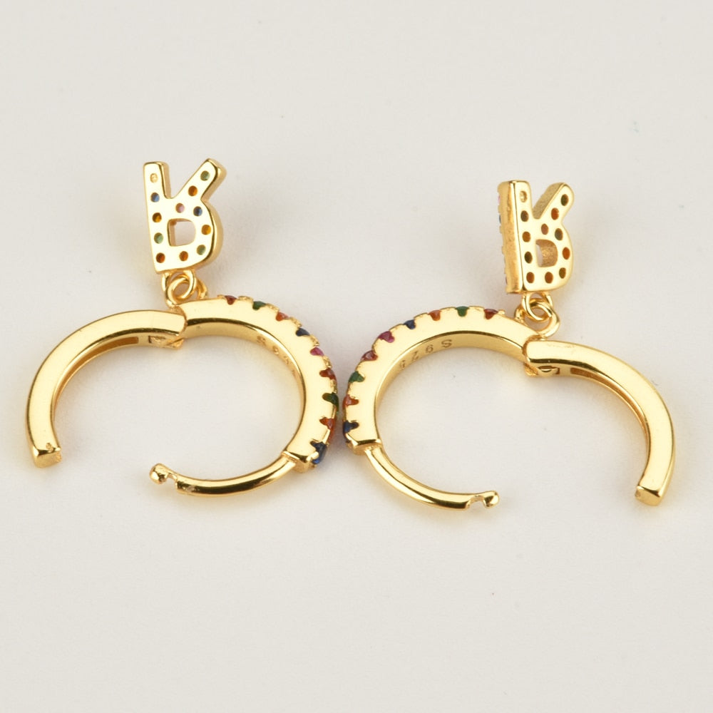 Orecchini Colorful Iniziale Argento