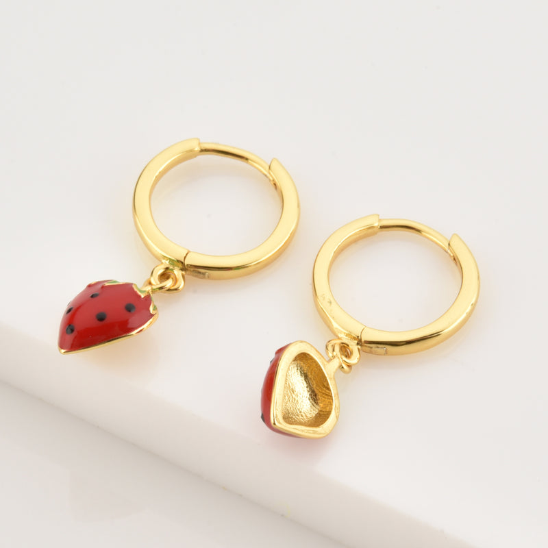 Orecchini fragola oro