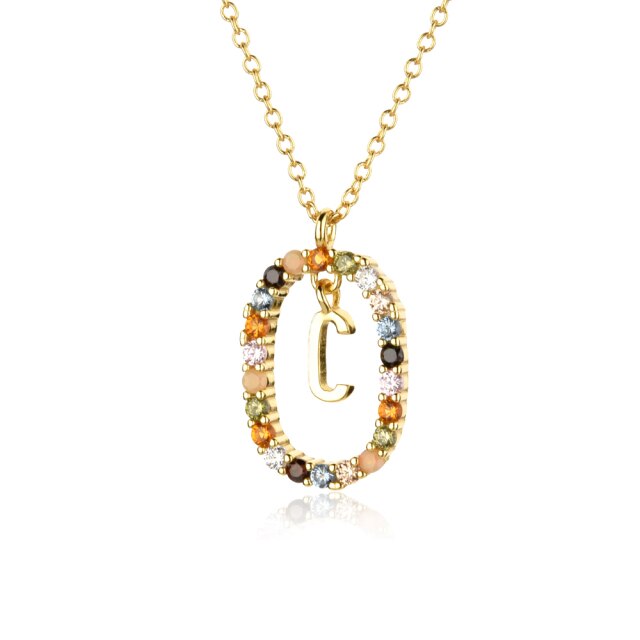 Collana con iniziale a molla