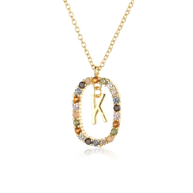 Collana con iniziale a molla