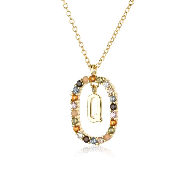 Collana con iniziale a molla