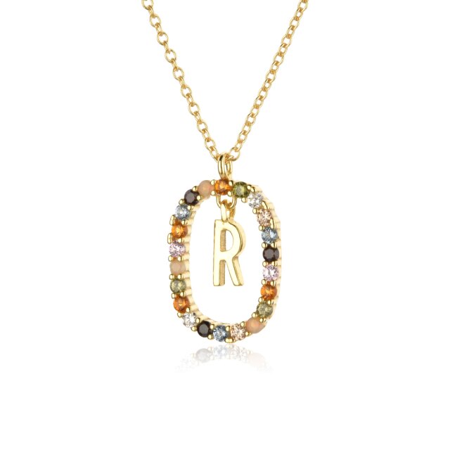 Collana con iniziale a molla
