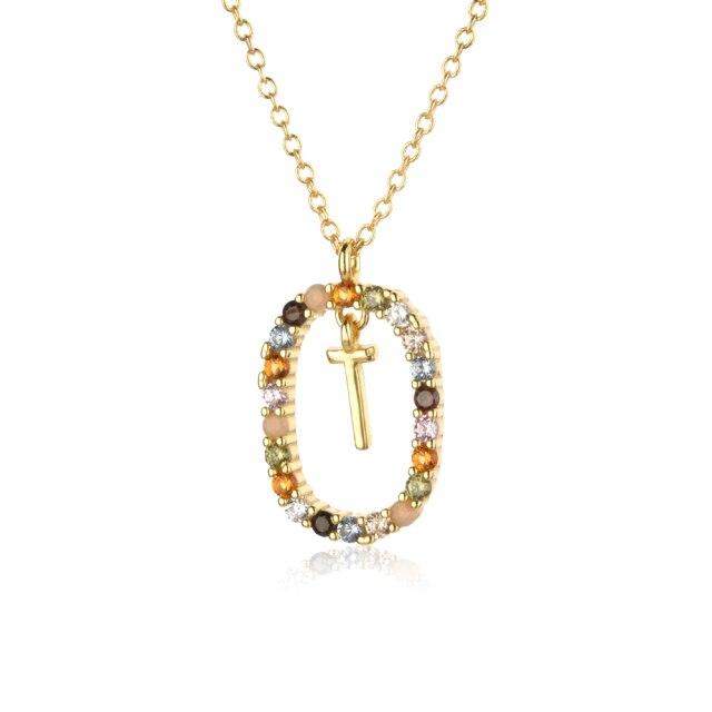 Collana con iniziale a molla
