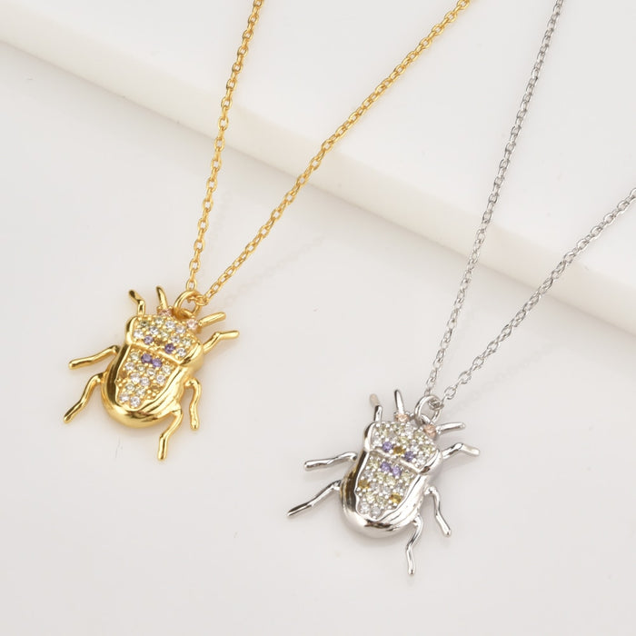 Silver Khepru Necklace 