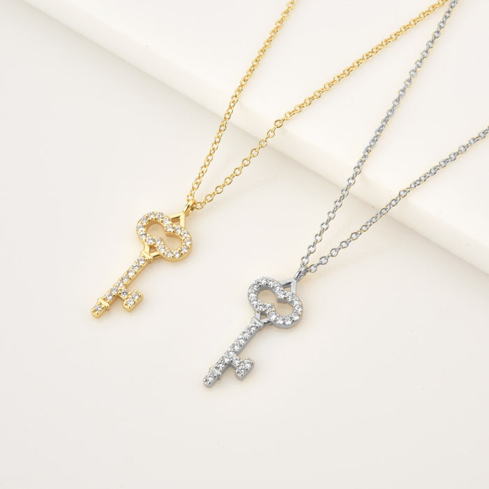 Gold Shiny Key Necklace