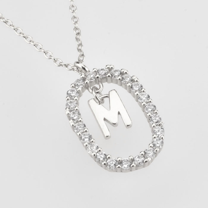 Collana in Argento con Iniziale White Spring