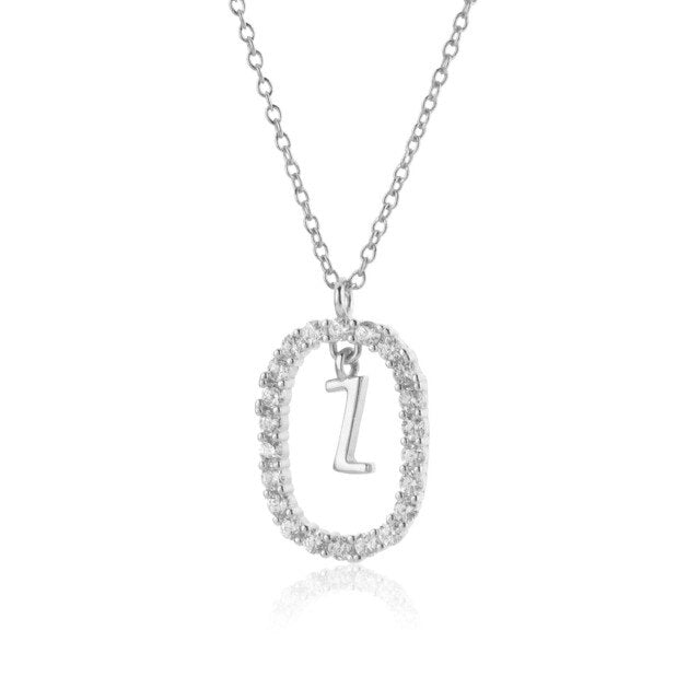 Collana in Argento con Iniziale White Spring
