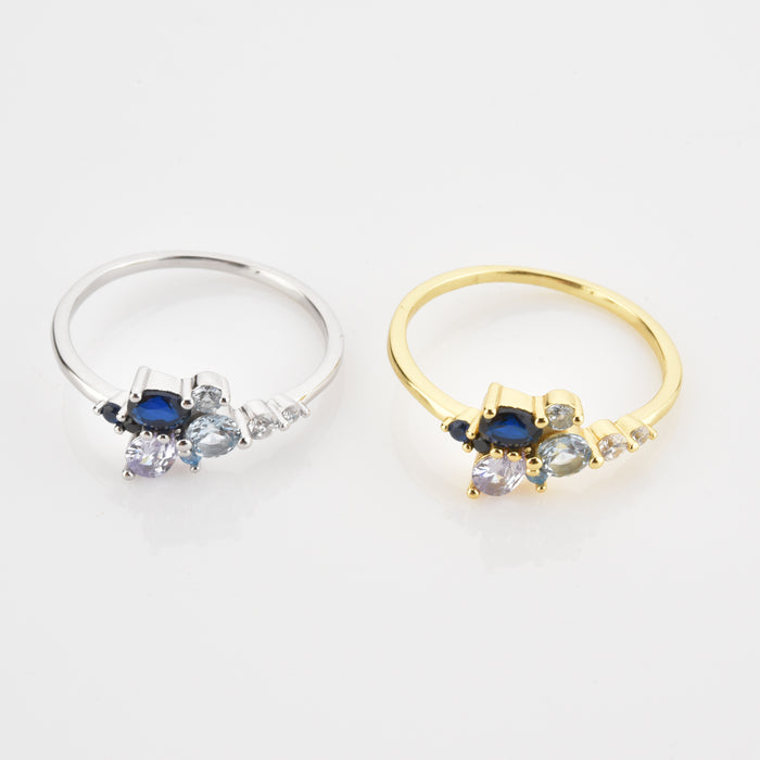 Anello Dalia Blue Oro