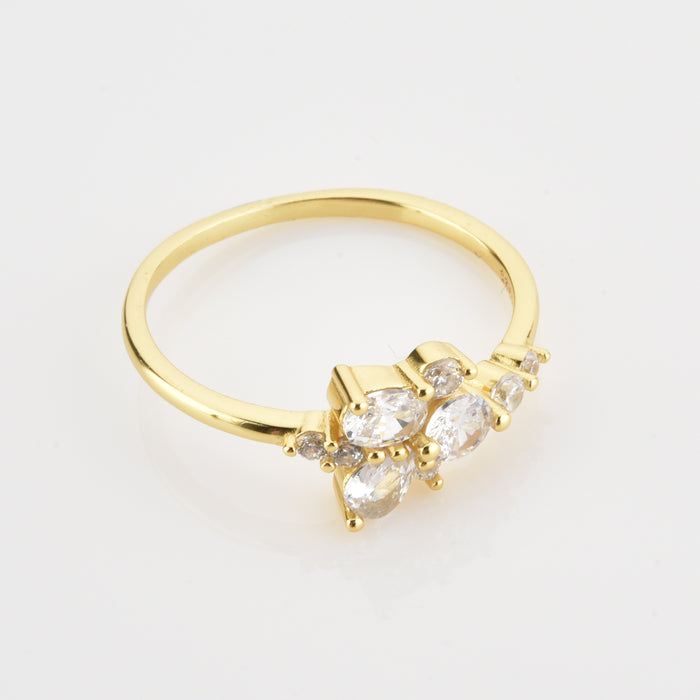 Anello Dalia White Argento